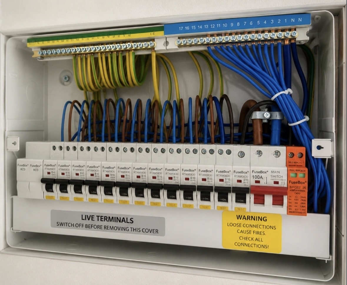 Modern single-phase consumer unit upgrade